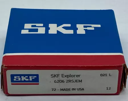 SKF 6206 2RSJEM Deep Groove Ball Bearing, Bore 30mm Width 16mm 