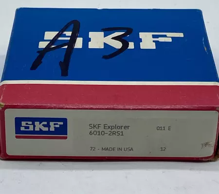 SKF 6010-2RS1 Deep Groove Ball Bearing, Bore 50mm Width 16mm 