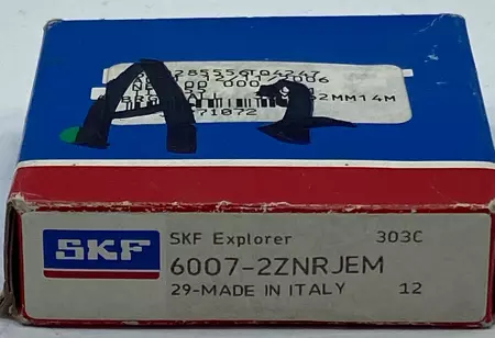 SKF 6007-2ZNRJEM Deep Groove Ball Bearing, Bore 35mm Width 14mm 