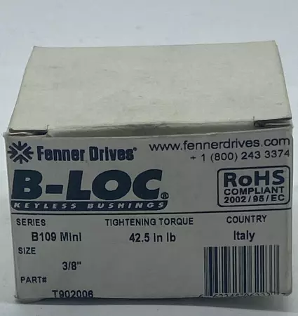 Fenner Drives T902006 B-Loc Keyless Bushing 3/8