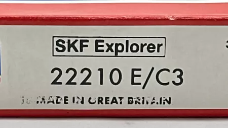 SKF 22210 E/C3 Spherical Roller Bearing, 50mm Bore 23mm Width 