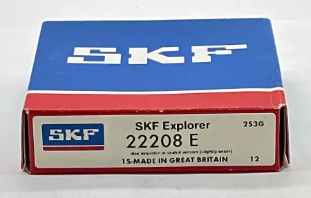 SKF 22208 E Spherical Roller Bearing, 40mm Bore 23mm Width 