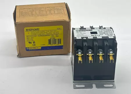 Square D 8910DPA34V02 Definite Purpose Contactor, 600VAC 30Amp 