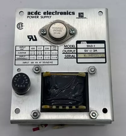 AC DC Electronics 5N3-1 Power Supply, 5V 3A 