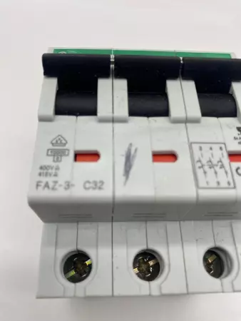 Moeller FAZ-3-C32 3-Pole Circuit Breaker, 415VAC 32Amp 