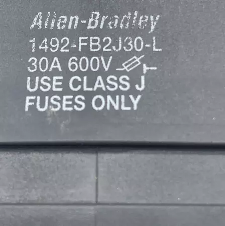 Allen-Bradley 1492-FB2J30-L 2-Pole Fuse Holder, 30A 600V, Class J Fuses 