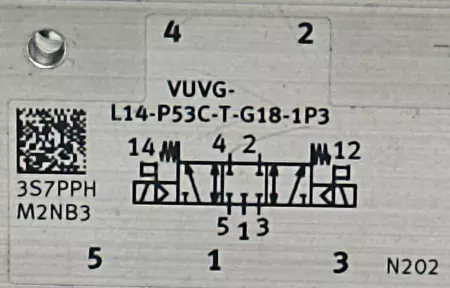 Festo VUVG-L14-P53C-T-G18-1P3 Solenoid Valve Assembly 566501 