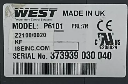 West MODEL P6101 Temperature Controller 6100+ 