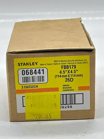 Stanley 068441 Door Hinges, 4.5