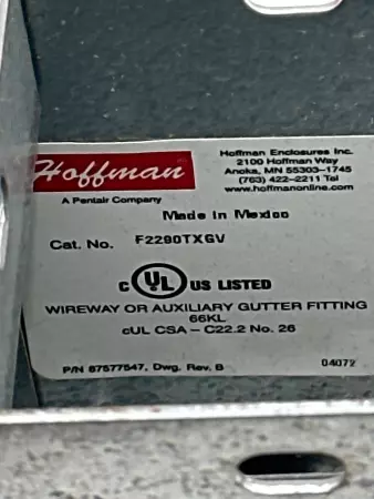 Hoffman F2290TXGV 90-Elbow Cross Tee Lot of 3
