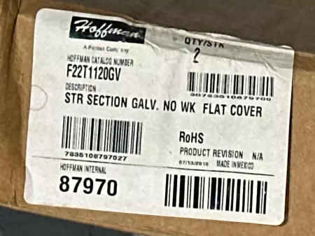 Hoffman F22T1120GV Straight Section Wireway 120