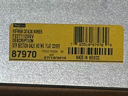 Hoffman F22T1120GV Straight Section Wireway 120