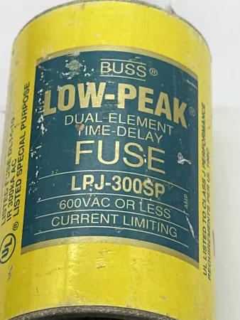 Bussmann LPJ-300SP Low-Peak® Time Delay Fuse, 600VAC 300VDC 300Amp, Class J 