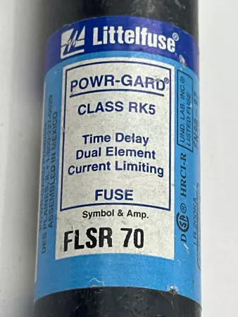 Littelfuse FLSR 70 Powr-Gard® Time Delay Fuse, Class J, 600AC/300DC 70Amp 