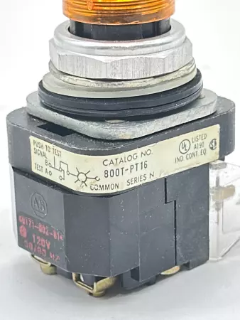 Allen-Bradley 800T-PT16A SER.N Push-to-Test Button 