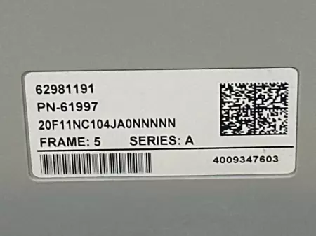 Allen-Bradley 20F11NC104JA0NNNN SER.A PowerFlex®753 AC Drive, 75HP 