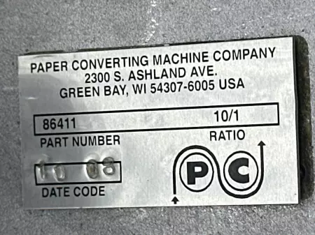 Paper Converting Machine 86411 3-Way Gear Box, Ratio 10:1 