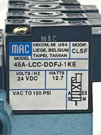 MAC 45A-LCC-DDFJ-1KE Solenoid 4-Valve Assembly 
