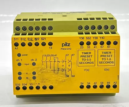 Pilz PNOZ 2VQ 24VDC 3N/O 1N/C 2N/O Safety Relay ID: 774013 