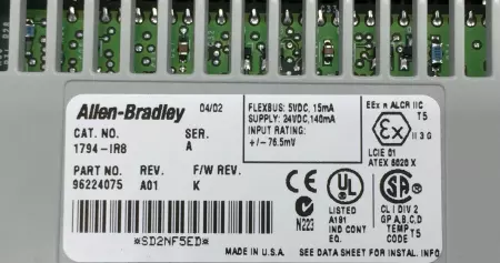 Allen-Bradley 1794-IR8 SER.A 8-Ch Flex I/O Analog RTD Input Module - IN GERMANY 