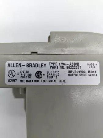Allen-Bradley 1794-ASB SER.B Flex I/O Power Supply/RIO Adapter - IN GERMANY 