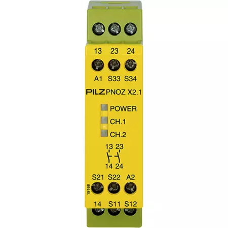 Pilz PNOZ-X2.1-24VAC/DC-2NO Safety Relay 6 amp, PN 774306 - IN GERMANY 