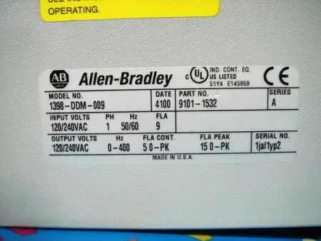 Allen-Bradley 1398-DDM-009 SER.A Ultra 100 Servo Drive 1kW/1.5HP - IN GERMANY 
