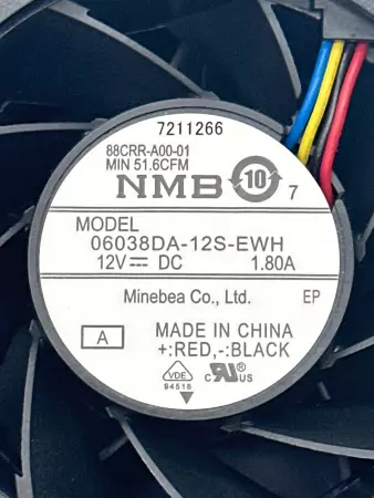 NMB 06038DA-12S-EWH 4-Wire Inverter Cooling Fan Lot of 5
