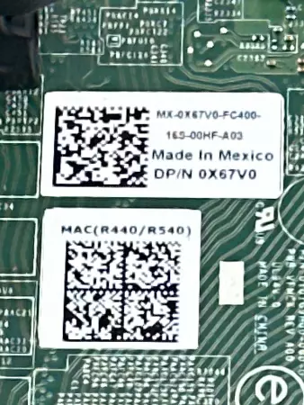 Dell DP/N 0X67V0 PowerEdge R440/R540 Motherboard 