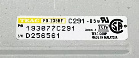 TEAC 193076C291 Internal Floppy Drive FD-235HF 