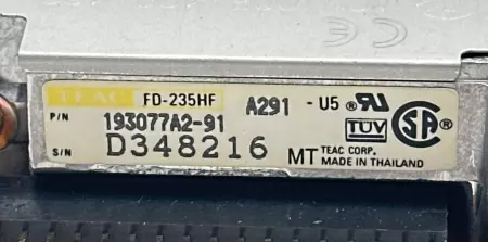 TEAC 193077A2-91 Internal Floppy Drive FD-235HF 