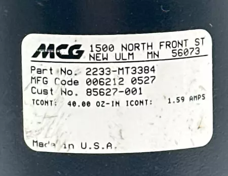 MCG 2233-MT3384 DC Servo Motor, 1.59A 
