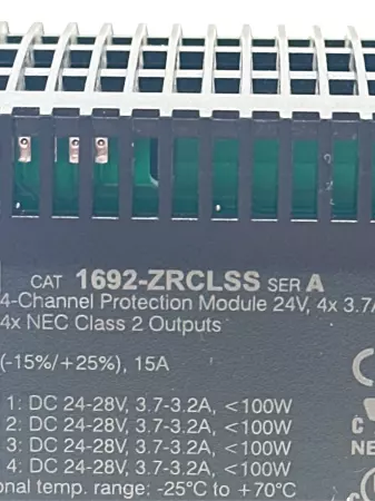 Allen-Bradley 1692-ZRCLSS SER.A 4-Channel Protection Module, 24-28VDC 15A 