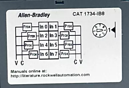 Allen-Bradley 1734-IB8 Input Module W/1734-MB Mount., 1734-RTBS Terminal Block 