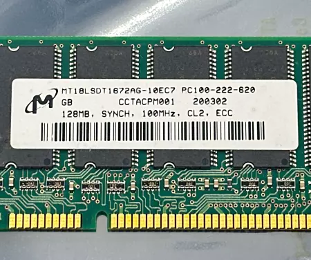 Micron Technology MT18LSDT1872AG-10EC7 SDRAM Memory Module, 128MB 
