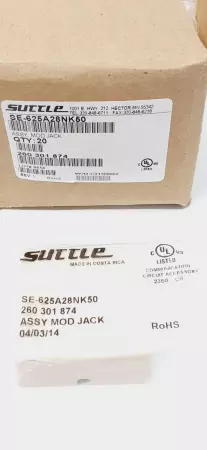 Suttle SE-625A28NK50 Phone Jack Mount Pre-Wired Lot of 20