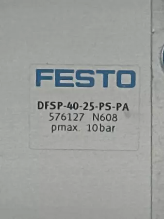 Festo 576127 Pneumatic Cylinder 40mm Bore 25mm Stroke DFSP-40-25-PS-PA 