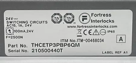 Fortress Interlocks THCETP3PBP6QM Safety Control Station, Interlock Switch 