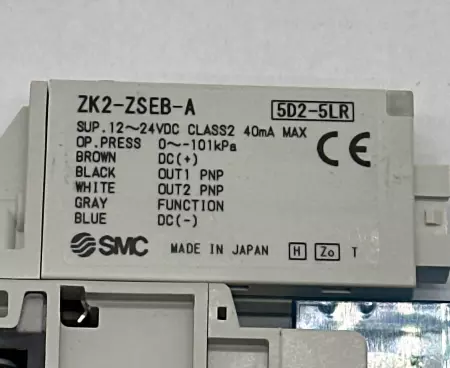 SMC ZK2A10K5CLA-08 Vacuum Ejector W/Valve 