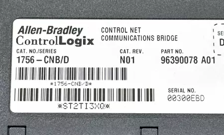 Allen-Bradley 1756-CNB/D Control Net Communications Bridge Mod. No Front Cover 