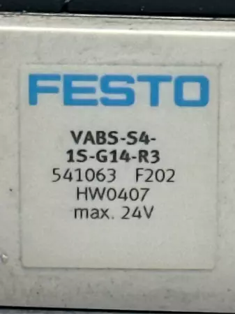 Festo 539161 W/ 541063 Solenoid Valve and Sub-Base Assy 
