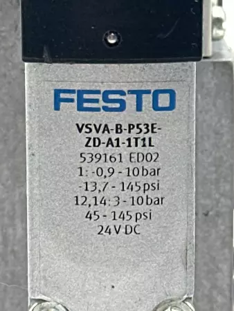 Festo 539161 W/ 541063 Solenoid Valve and Sub-Base Assy 