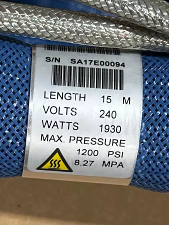 Nordson SER. SA17E00094 Hot Melt System Hose, 15M 