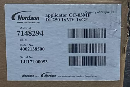 Nordson 7148294 Hot Melt Glue Control Coat CC-03MF Applicator 