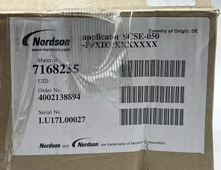 Nordson 7168235 Hot Melt System Speed-Coat® Applicator SCSE-050-P 