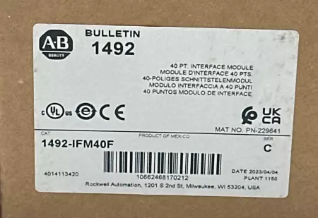 Allen-Bradley 1492-IFM40F SER.C 40-Point Interface Module 