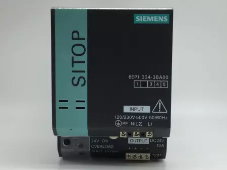  SIEMENS 6EP1334-3BA00 POWER SUPPLY 10A/24VDC TESTED 