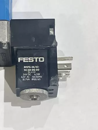 Festo MFH-5/2-D-1-FR-C Solenoid Valve MSFG-24/42-50/60-DS-OD Coil 24VDC 