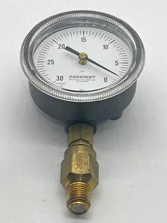 Ashcroft 250-3074 Pressure Gauge, 0 to -30 inH₂O 