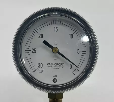 Ashcroft 250-3074 Pressure Gauge, 0 to -30 inH₂O 